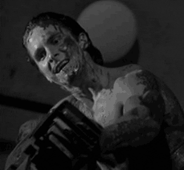 christian bale horror GIF