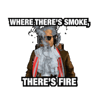 Smoke And Fire Smoking Sticker