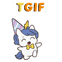 Its Friday Sticker by Brave Unicorn