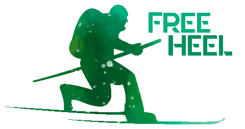 Telemark Skiing Sticker by lungolivigno