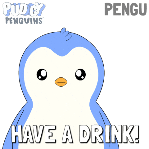 Drink Water Drinking GIF by Pudgy Penguins