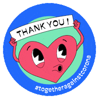Heart Thank You Sticker by Josworld