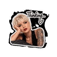 Thinking Nura Sticker by NewRadiusRecords