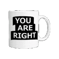 youareright logo brand mug apparel Sticker
