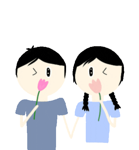 Flower Couple Sticker