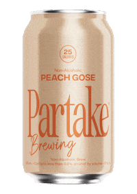 Non Alcoholic Peach Sticker by Partake Brewing