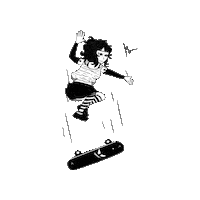 Skate Board Girl Sticker