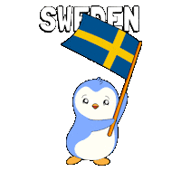 Sweden Flag Penguin Sticker by Pudgy Penguins