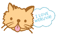Speech Bubble Orange Cat Sticker by Weruva