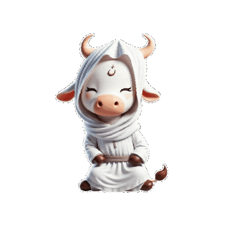 sagemoohammad moon cow meditation Eid Sticker