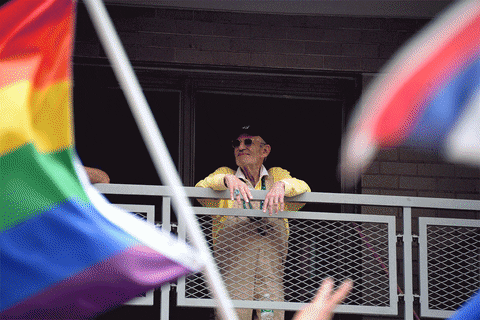 larry kramer rainbow GIF by Clint Spaulding
