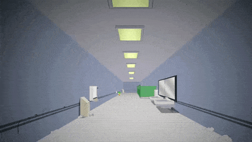 hallway restroom GIF by South Park 