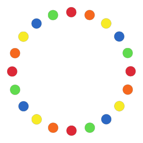 Rainbow Circle Sticker by mswonderlymakesmusic