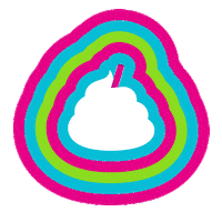 Slurpee rainbow chill frozen winking Sticker