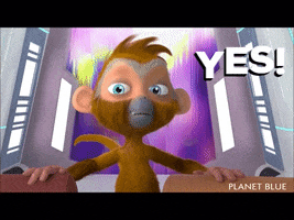 Curious George Nod GIF by Planet Blue