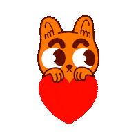 Cat Heart Sticker by @gallegoseba