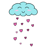 Lubimi13 love happy heart rain Sticker