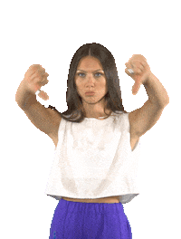 georgiaku sad boo thumbs down unhappy Sticker