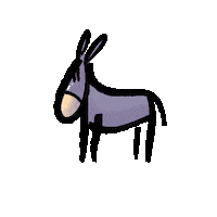 Watercolor Donkey Sticker
