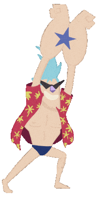 Jilustra one piece franky one piece anime franky one piece Sticker