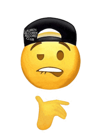 Emoji Aha Sticker by Lauren Records