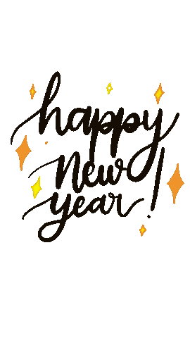 New Year Lettering Sticker
