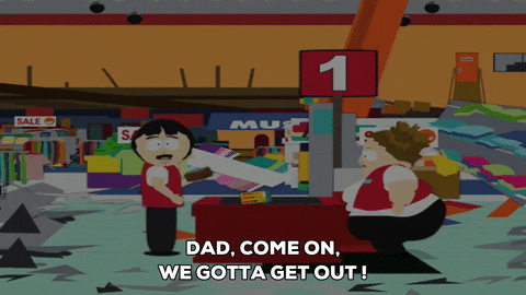 scared black friday GIF by South Park 