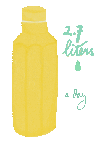 nidalaelya giphyupload water bottle thirsty Sticker