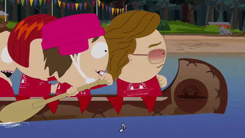 canoe oar GIF by South Park 