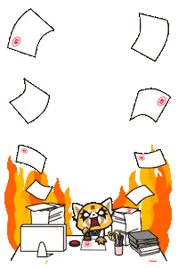 Angry Work Sticker by Sanrio Korea