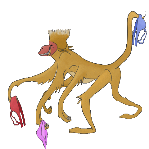 Monkey Underwear Sticker