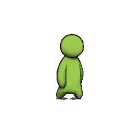 topiaio art green avatar walking Sticker
