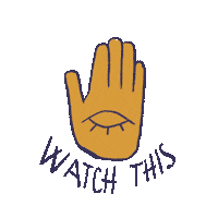 byalba magic hand eye tag Sticker