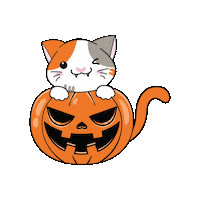 Trick-Or-Treat Cat Sticker by Petique, Inc.