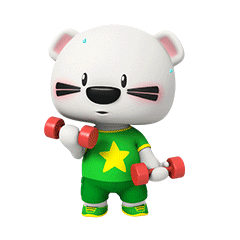 3D Working Out Sticker by UpStudiosWorld