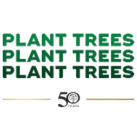 arbordayfoundation tree trees foundation 50th anniversary Sticker