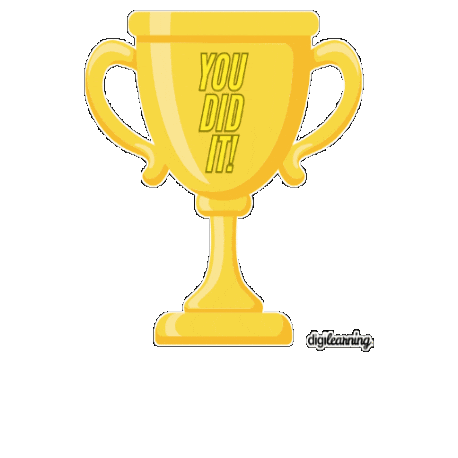 DigiLearning giphygifmaker trophy youdidit digilearning Sticker