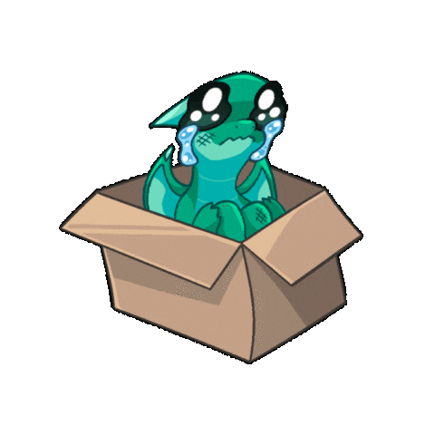 Outland_norge sad crying dragon fantasy Sticker