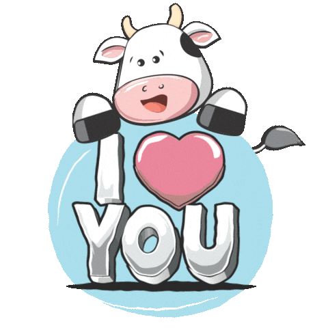 EduKreativo giphyupload i love you cow te amo Sticker