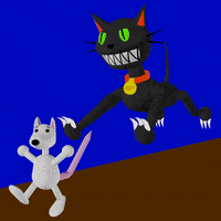 Cat Chasing GIF by Pushopian