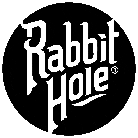 Rabbit Hole Logo Sticker by Aaron Mivelaz