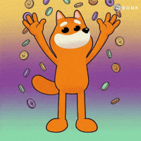 Jumps Sparkling Eyes GIF by BONK