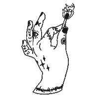 Hand Tattoos Sticker by Ephemeral Tattoo
