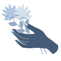 Flowers Hand Sticker by Iris Tattoo