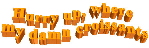 3d hurry Sticker by AnimatedText