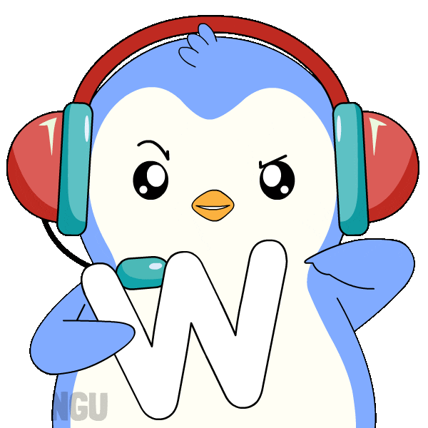 Penguin Win Sticker by Pudgy Penguins