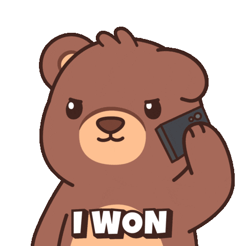 Teddy Bear Win Sticker by BEARISH