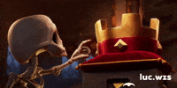 lucaszebalossGIF king skeleton larry clash GIF