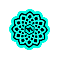 Neon Mandala Sticker by HoneyGrove