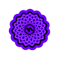 Neon Mandala Sticker by HoneyGrove